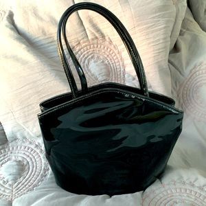 Vintage Black Patent Leather Purse